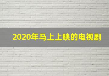 2020年马上上映的电视剧