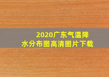 2020广东气温降水分布图高清图片下载