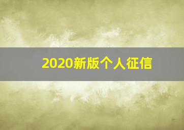 2020新版个人征信