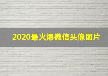 2020最火爆微信头像图片