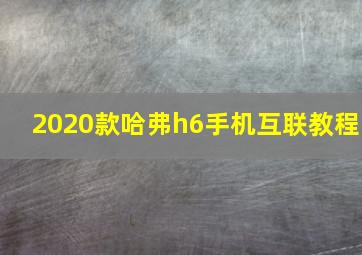 2020款哈弗h6手机互联教程