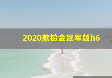 2020款铂金冠军版h6