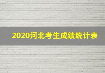 2020河北考生成绩统计表