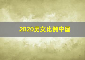 2020男女比例中国