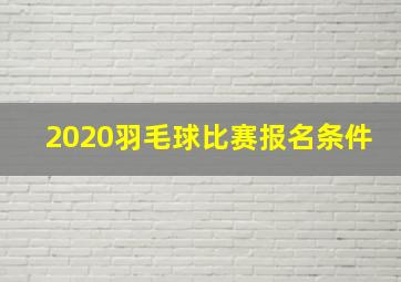 2020羽毛球比赛报名条件