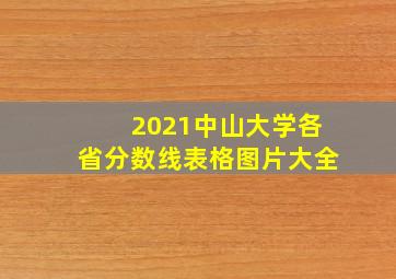 2021中山大学各省分数线表格图片大全