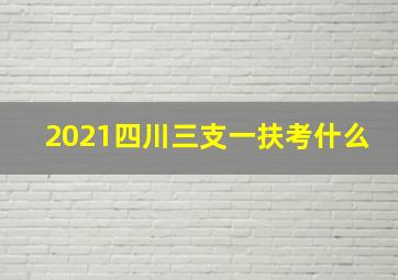 2021四川三支一扶考什么