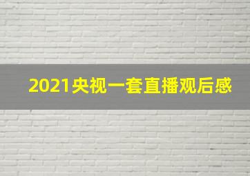 2021央视一套直播观后感