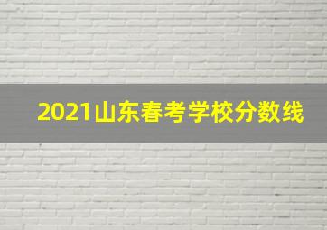 2021山东春考学校分数线