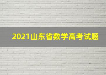 2021山东省数学高考试题