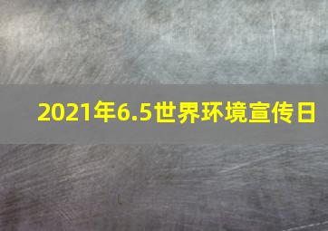 2021年6.5世界环境宣传日