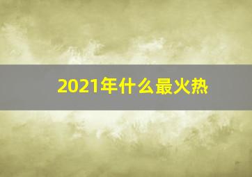 2021年什么最火热