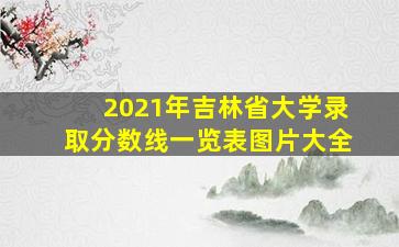 2021年吉林省大学录取分数线一览表图片大全