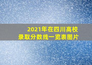 2021年在四川高校录取分数线一览表图片