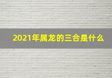 2021年属龙的三合是什么