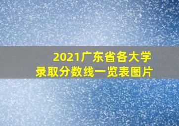 2021广东省各大学录取分数线一览表图片