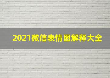 2021微信表情图解释大全