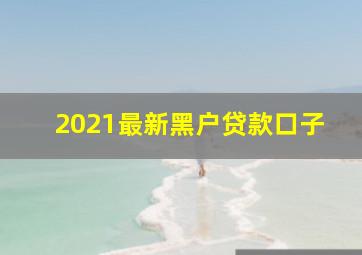 2021最新黑户贷款口子