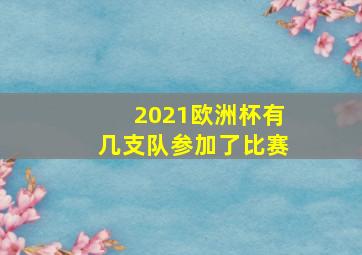 2021欧洲杯有几支队参加了比赛