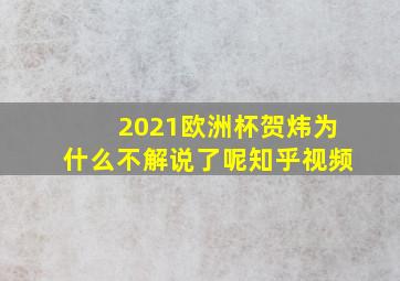 2021欧洲杯贺炜为什么不解说了呢知乎视频