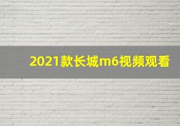 2021款长城m6视频观看