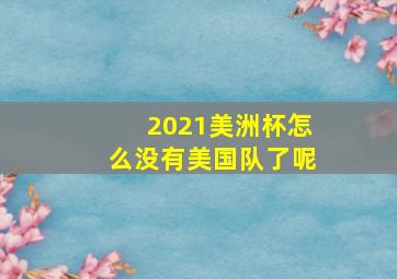 2021美洲杯怎么没有美国队了呢