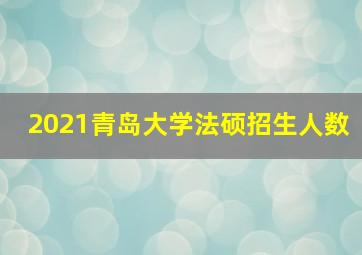 2021青岛大学法硕招生人数