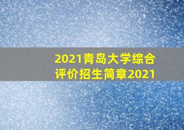 2021青岛大学综合评价招生简章2021