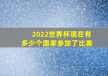 2022世界杯现在有多少个国家参加了比赛