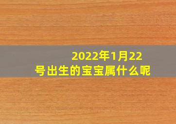 2022年1月22号出生的宝宝属什么呢