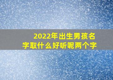 2022年出生男孩名字取什么好听呢两个字