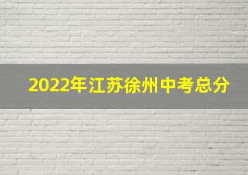 2022年江苏徐州中考总分