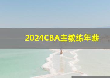 2024CBA主教练年薪