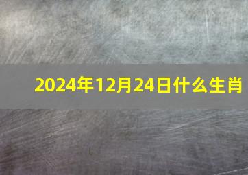 2024年12月24日什么生肖