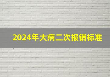 2024年大病二次报销标准