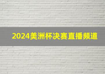 2024美洲杯决赛直播频道