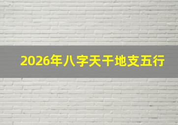 2026年八字天干地支五行