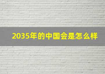 2035年的中国会是怎么样