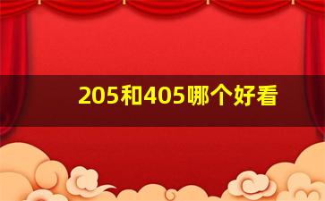 205和405哪个好看