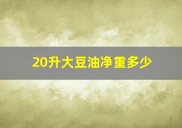 20升大豆油净重多少