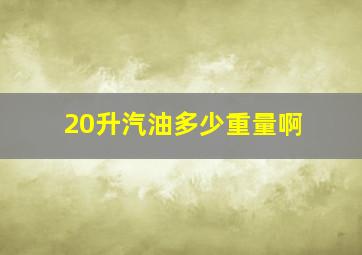 20升汽油多少重量啊