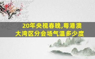 20年央视春晚,粤港澳大湾区分会场气温多少度