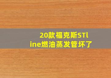 20款福克斯STline燃油蒸发管坏了