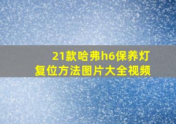 21款哈弗h6保养灯复位方法图片大全视频