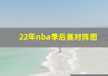 22年nba季后赛对阵图