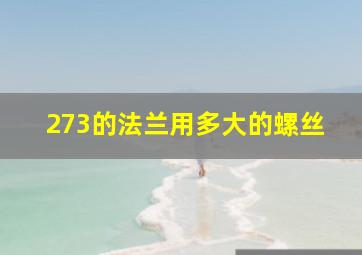 273的法兰用多大的螺丝