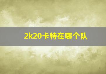 2k20卡特在哪个队