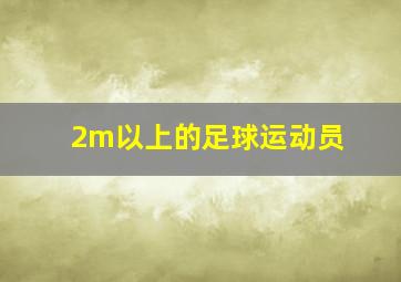 2m以上的足球运动员