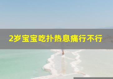 2岁宝宝吃扑热息痛行不行