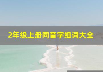 2年级上册同音字组词大全